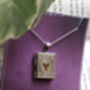 Dragon Book Locket Pendant Necklace Gold And Silver, thumbnail 2 of 6