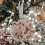 Gold Dried Flower Christmas Bauble Decoration, thumbnail 2 of 3