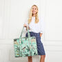Serendipity Cotton Quilted Tote Bag Mint Jungle, thumbnail 1 of 5