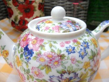 Two Cup Teapot In Mille Flleure Design, 3 of 12