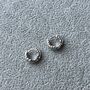 Gold Plated Micro Huggie Hammered Hoop Earring For Men, thumbnail 11 of 12