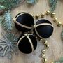 Upcycled Saree Handmade Black Beauty Christmas Bauble, thumbnail 1 of 2