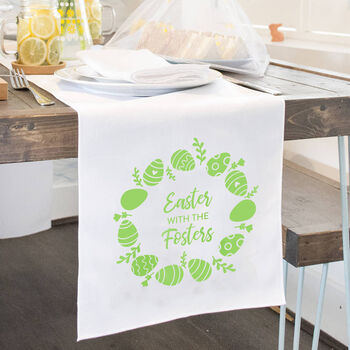 Personalised 'Easter With The…' Table Runner, 2 of 5