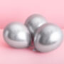 Glossy Metallic Silver Latex Balloons, thumbnail 5 of 6