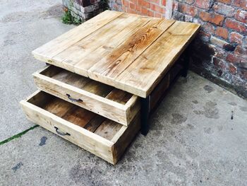 Industrial Reclaimed Coffee Table Tv Unit 279, 3 of 5