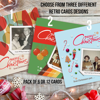 The 'Christmases Past' Movie Greeting Card Pack | Six Or Twelve Pack Of Family Christmas Cards, 2 of 6