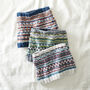 Fair Trade Fair Isle Knit Wool Lined Neckwarmer Scarf, thumbnail 8 of 11