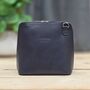 Leather Cross Body Handbag In Dark Grey, thumbnail 1 of 3