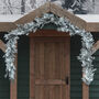 Pre Lit Outdoor Snowy Christmas Garland, thumbnail 2 of 8