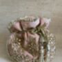 Pink Velvet Handcrafted Potli Bag, thumbnail 2 of 9