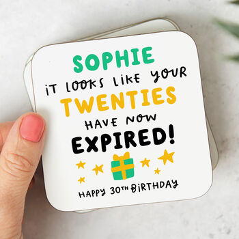 Personalised 30th Birthday Mug 'Twenties Expired', 2 of 2