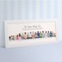 Panoramic Family Tree Print With Pets, thumbnail 1 of 11