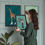 Set Of Three Custom Colour Prints Animals Wearing Shoes, thumbnail 2 of 12