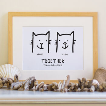 Cat Family Print Personalised, 3 of 12