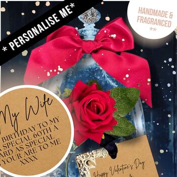 Fairytale Personalised Velvet Rose Christmas Boxed Card, 7 of 10