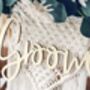 Wooden Bride And Groom Chair Signs, thumbnail 2 of 3