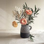 Paper Ranunculus Bouquet With Dried Foliage, thumbnail 2 of 5