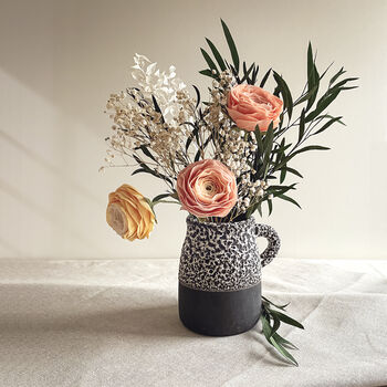 Paper Ranunculus Bouquet With Dried Foliage, 2 of 5