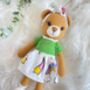 Cute Handmade Teddy Bear With Colourful Dress, thumbnail 1 of 8