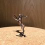 Miniature Bronze Hare Boxing Sculpture 8th Anniversary, thumbnail 3 of 11