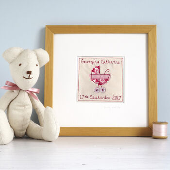 Personalised New Baby Girl Picture Gift, 5 of 12