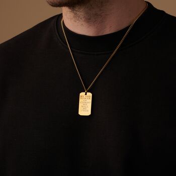 Engraved Tag Pendant Necklace For Men And Women, 3 of 12