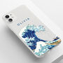 Personalised Giant Wave Hokusai Clear Phone Case, thumbnail 5 of 5