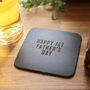 Personalised Best Dad Leather Coaster Set, Christmas, thumbnail 9 of 9