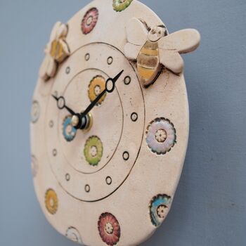 Bumblebee Wall Clock With Bee Pendulum, 3 of 8