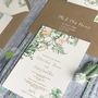 Geo Botanica Wedding Invitation, thumbnail 4 of 12