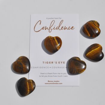 Tiger's Eye Pocket Heart Gift For Confidence And Courage, 2 of 4