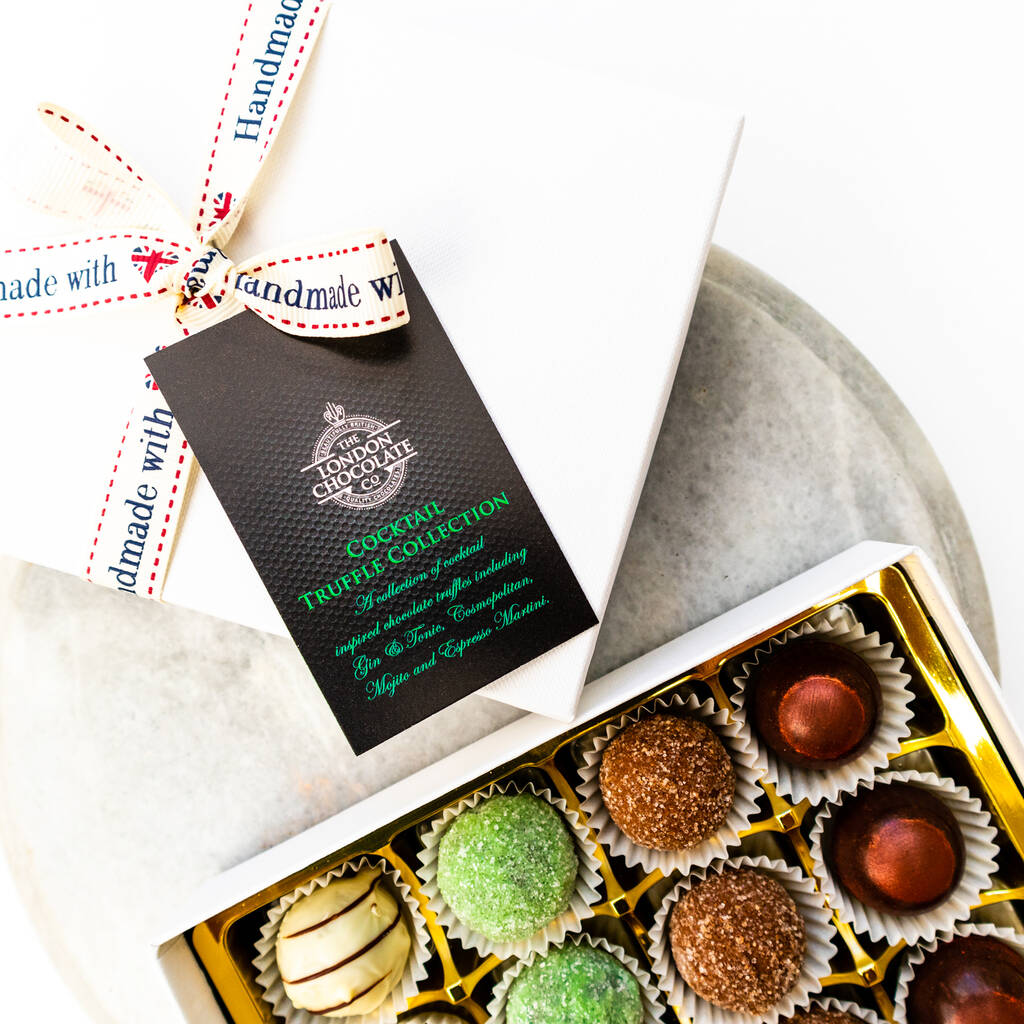 Cocktail Collection Chocolate Truffle Gift Box By The London Chocolate