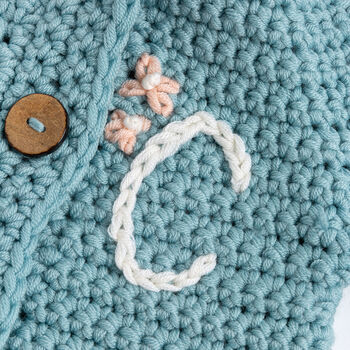 Personalised Baby Cardigan Easy Crochet Kit, 6 of 10