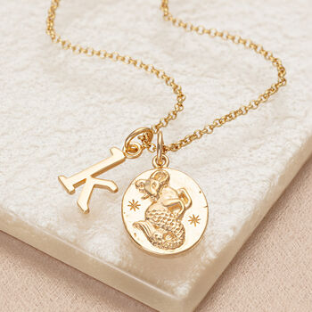 Silver Or Gold Plated Capricorn Zodiac Necklace, 3 of 10