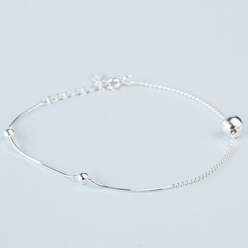 Sterling Silver Ball Detail Bracelet, 3 of 5