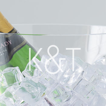 Personalised Initials Crystal Champagne Bucket, 4 of 4