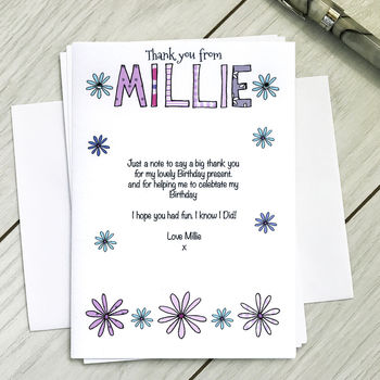 Personalised Childrens Flower Party Invitations, 2 of 5