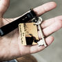 Personalised Leather Keyring With Metal Photo Plate, thumbnail 2 of 7