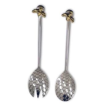 Silver Bee Salad Servers, 3 of 3