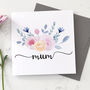 Personalised Watercolour Floral Name On Card, thumbnail 2 of 3