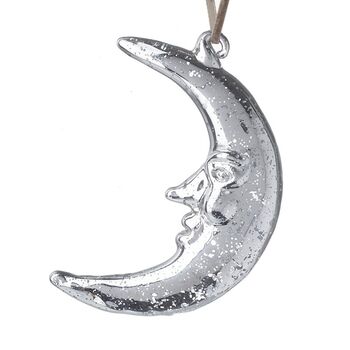 Silver Glass Man In The Moon Hanging Decoration, 5 of 5