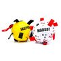 Personalised Dog Football Ball With Dog Tug Straps, thumbnail 5 of 11