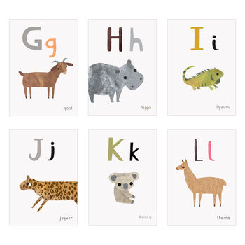 Personalised Animal Alphabet Flash Cards, 5 of 9