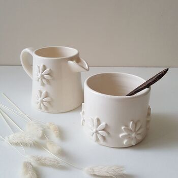 Milk Jug And Sugar Bowl Set With Wooden Spoon, 5 of 7
