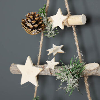 Nordic Forest Wall Hanging Christmas Tree Ladder, 3 of 6