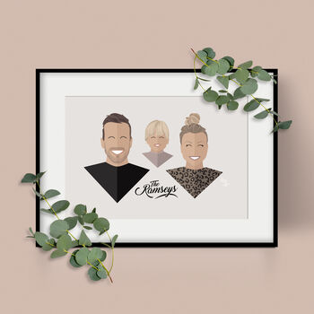 Personalised Family Portrait Print, 6 of 6