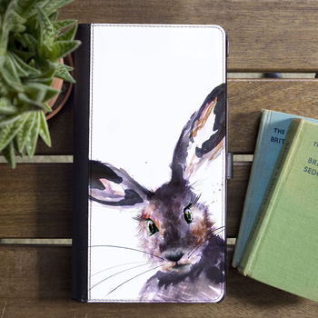 Inky Hare Faux Leather Phone Case With Card Slots, 4 of 5