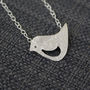 Sterling Silver Watercolour Baby Bird Necklace, thumbnail 4 of 4