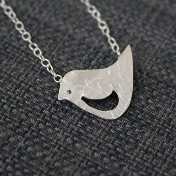 Sterling Silver Watercolour Baby Bird Necklace, 4 of 4