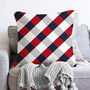 Red, Blue And White Gingham Soft Pillow Cover, thumbnail 2 of 3
